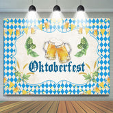 Flaggen Blau Diamant Deutschland Oktoberfest Bier Hintergrund